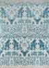 pansy blue wool and silk hand knotted Rug - HeadShot