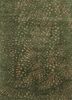 ENR-958 Forest Green/Green green wool and silk hand knotted Rug