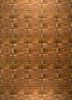 enr-959 ginger brown/pumpkin  wool and silk hand knotted Rug