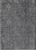 ESK-1506 Nickel/Black Olive grey and black wool and bamboo silk hand knotted Rug
