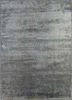 esk-316 medium gray/liquorice grey and black wool and bamboo silk hand knotted Rug