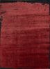 esk-327 red lacquer/anthracite red and orange wool and bamboo silk hand knotted Rug