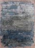 esk-356 ashwood/steel blue grey and black wool and bamboo silk hand knotted Rug