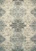 esk-400 antique white/slate blue beige and brown wool and bamboo silk hand knotted Rug