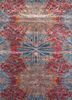 esk-400 old amethyst/denim blue pink and purple wool and bamboo silk hand knotted Rug