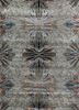 esk-400 slate gray/charcoal gray grey and black wool and bamboo silk hand knotted Rug