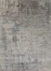 esk-407 antique white/ashwood grey and black wool and bamboo silk hand knotted Rug