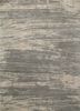 esk-432 nickel/ivory grey and black wool and bamboo silk hand knotted Rug