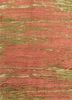 esk-432 rose petal/swamp green red and orange wool and bamboo silk hand knotted Rug