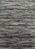 esk-433 frost gray/nickel grey and black wool and bamboo silk hand knotted Rug