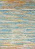 esk-433 sea mist green/shell coral blue wool and bamboo silk hand knotted Rug