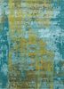 esk-439 light turquoise/light turquoise blue wool and bamboo silk hand knotted Rug