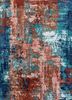 esk-439 light rust/capri red and orange wool and bamboo silk hand knotted Rug