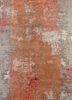 esk-439 copper tan/dark taupe red and orange wool and bamboo silk hand knotted Rug