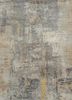 ESK-439 Ashwood/Dark Ivory grey and black wool and bamboo silk hand knotted Rug