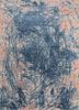 esk-441 rose smoke/skyline blue blue wool and bamboo silk hand knotted Rug