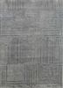 esk-472 classic gray/medium gray grey and black wool and bamboo silk hand knotted Rug