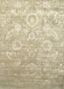 ESK-624 Silver/Flax beige and brown wool and bamboo silk hand knotted Rug