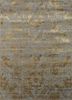 esk-624 silver gray/venetian gold beige and brown wool and bamboo silk hand knotted Rug