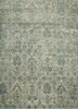esk-632 linen/blue ivory wool and bamboo silk hand knotted Rug