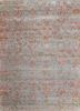 esk-632 soft mint/persimmon blue wool and bamboo silk hand knotted Rug