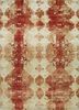 ESK-661 Dark Ivory/Peach ivory wool and bamboo silk hand knotted Rug