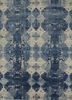 ESK-661 Classic Gray/Skyline Blue grey and black wool and bamboo silk hand knotted Rug