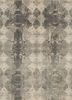 esk-661 antique white/soft gray grey and black wool and bamboo silk hand knotted Rug