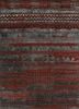 ESK-663 Deep Ruby/Black Olive red and orange wool and bamboo silk hand knotted Rug