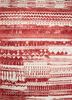 ESK-663 White/Red Lacquer ivory wool and bamboo silk hand knotted Rug