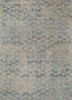 esk-680 soft gray/skyline blue grey and black wool and bamboo silk hand knotted Rug