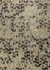 esk-680 pearl blue/black olive blue wool and bamboo silk hand knotted Rug