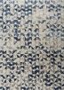 esk-680 ivory/indigo blue blue wool and bamboo silk hand knotted Rug