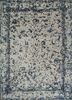 ESK-761 Classic Gray/Ombre Blue grey and black wool and bamboo silk hand knotted Rug