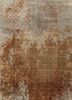 esk-9012 caramel/ashwood beige and brown wool and bamboo silk hand knotted Rug