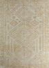 acar beige and brown wool and bamboo silk hand loom Rug - HeadShot