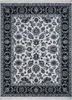 jc-132 white/ebony grey and black wool hand knotted Rug