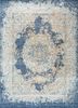 JPL-03 Navy/Warm Gray blue wool and silk hand knotted Rug