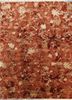 jpr-11 rust/rust red and orange wool and silk hand knotted Rug