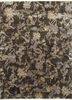 JPR-11 Liquorice/Liquorice grey and black wool and silk hand knotted Rug