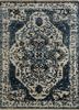 lca-16 antique white/navy blue wool hand knotted Rug