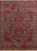 lca-16 liquorice/velvet red red and orange wool hand knotted Rug