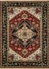 lca-202 (cm-01) red/ebony red and orange wool hand knotted Rug