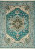 lca-202 capri/light turquoise green wool hand knotted Rug
