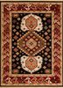 lca-2351 ebony/red grey and black wool hand knotted Rug