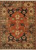 lca-2352 russet/black olive red and orange wool hand knotted Rug