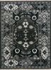 lca-2352 caviar/white grey and black wool hand knotted Rug
