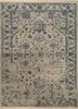 LCA-64 Silver/Deep Blue beige and brown wool hand knotted Rug