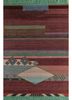 Angoor red and orange wool and bamboo silk hand knotted Rug