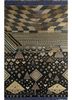 Tawra grey and black wool and bamboo silk hand knotted Rug